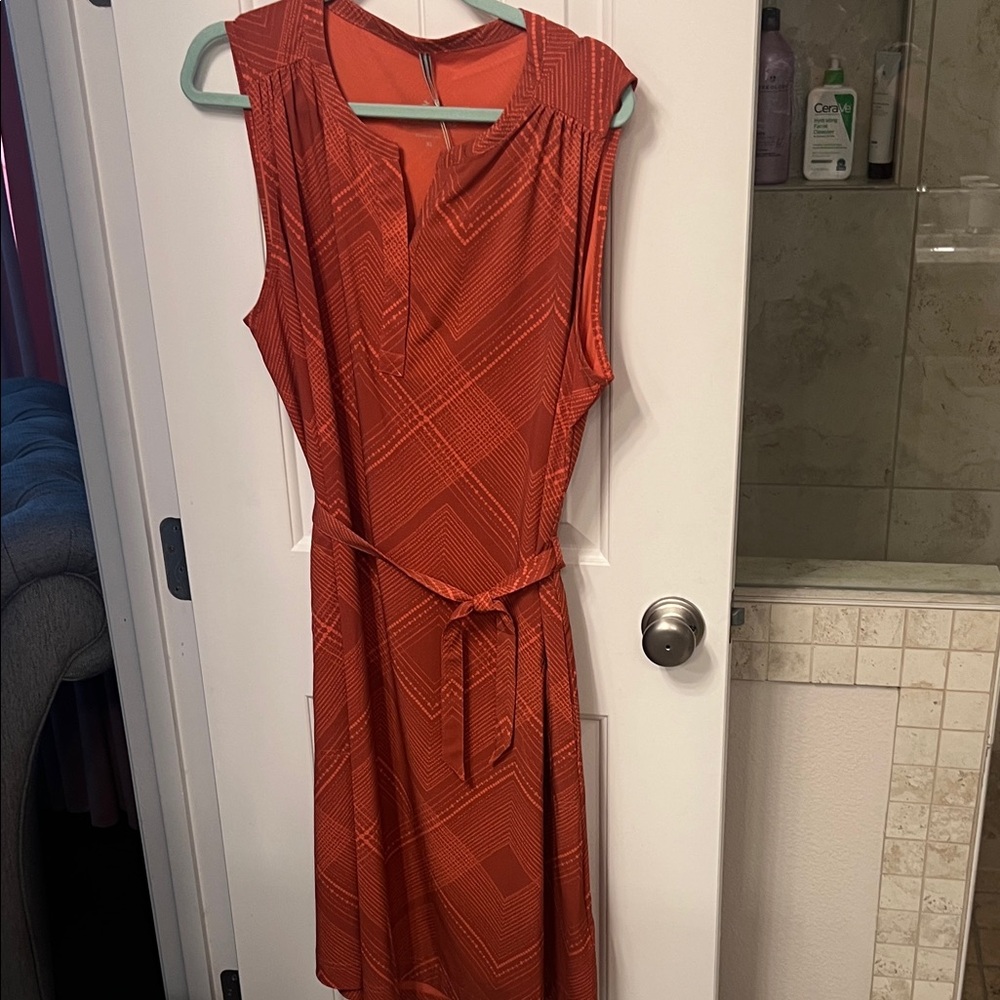Royal Robbin’s Sleeveless Orange Belted Women's Dress